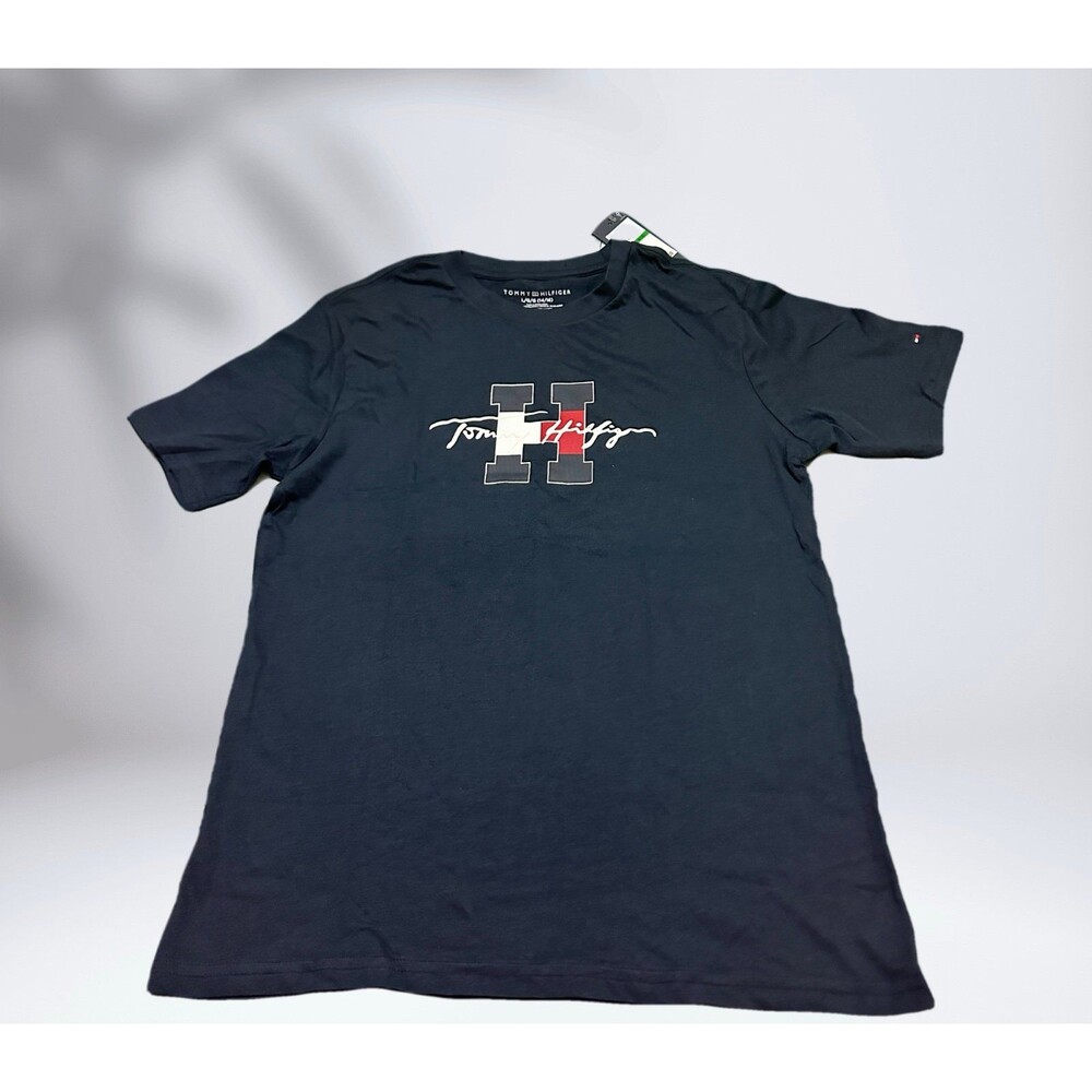 Tommy Hilfiger Men's Black T-Shirt Boys L 14-16